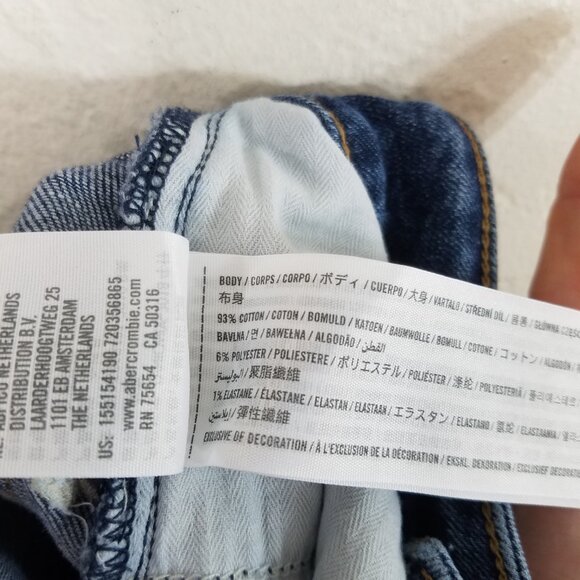 Abercrombie & Fitch SIMONE High Rise Ankle Stretch Skinny Jeans Floral 00s/24 - Picture 7 of 7